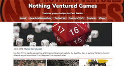 Desktop Screenshot of nothingventuredgames.com