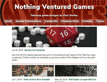 Tablet Screenshot of nothingventuredgames.com